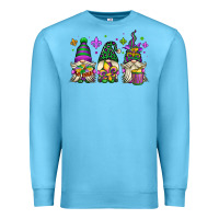 Ocean Blue mardi gras gnomes Premium Sweatshirt - OliviaCreatesArt