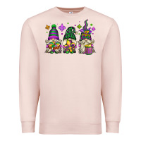 Pale Pink mardi gras gnomes Premium Sweatshirt - OliviaCreatesArt