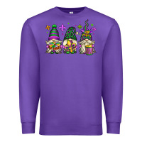 Purple mardi gras gnomes Premium Sweatshirt - OliviaCreatesArt