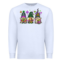 White mardi gras gnomes Premium Sweatshirt - OliviaCreatesArt