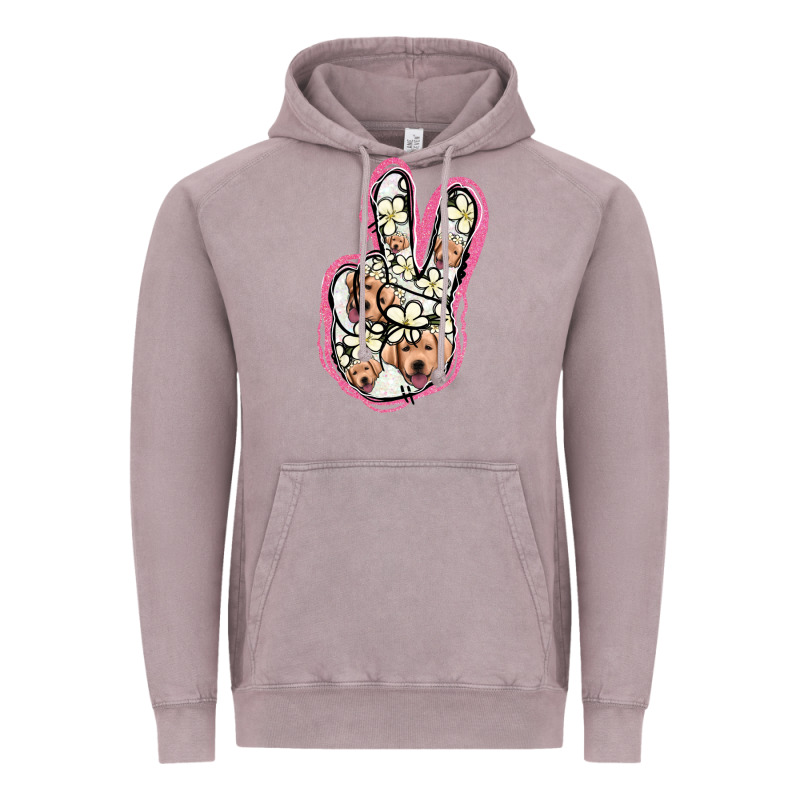 Jack Russel Peace Sign Vintage Hoodie by Jasminsmagicworld | Teevron