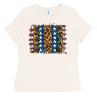 Usa Army Pattern Brushstroke Ladies Tee | Teevron