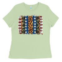 Matcha usa army pattern brushstroke Ladies Tee - Artiststas