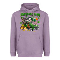Lavender Shamrock farm Heavyweight Hoodie - CowGirlArtShop