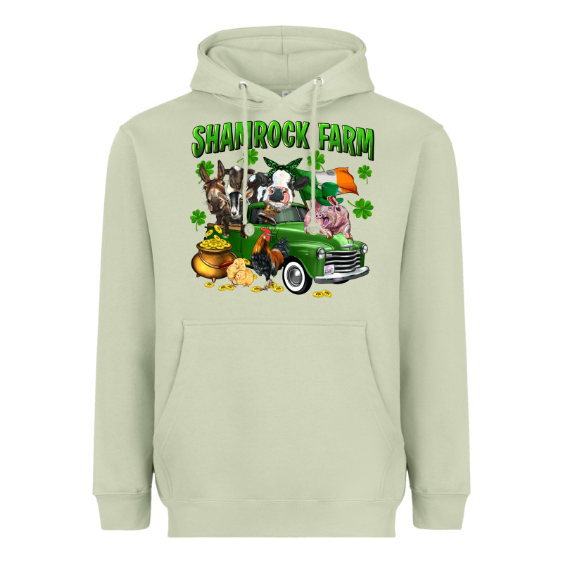 Shamrock Farm Heavyweight Hoodie by CowGirlArtShop | Teevron
