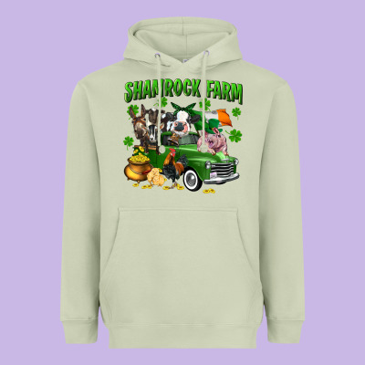 Shamrock Farm Heavyweight Hoodie Designed By Cowgirlartshop