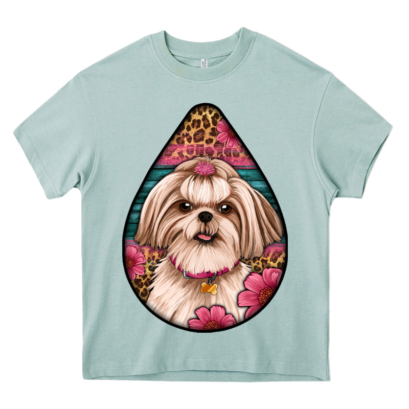 Shih Tzu Teardrop Earrings Heavy Core Tee by Artiststas | Teevron