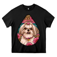 Black shih tzu teardrop earrings Heavy Core Tee - Artiststas