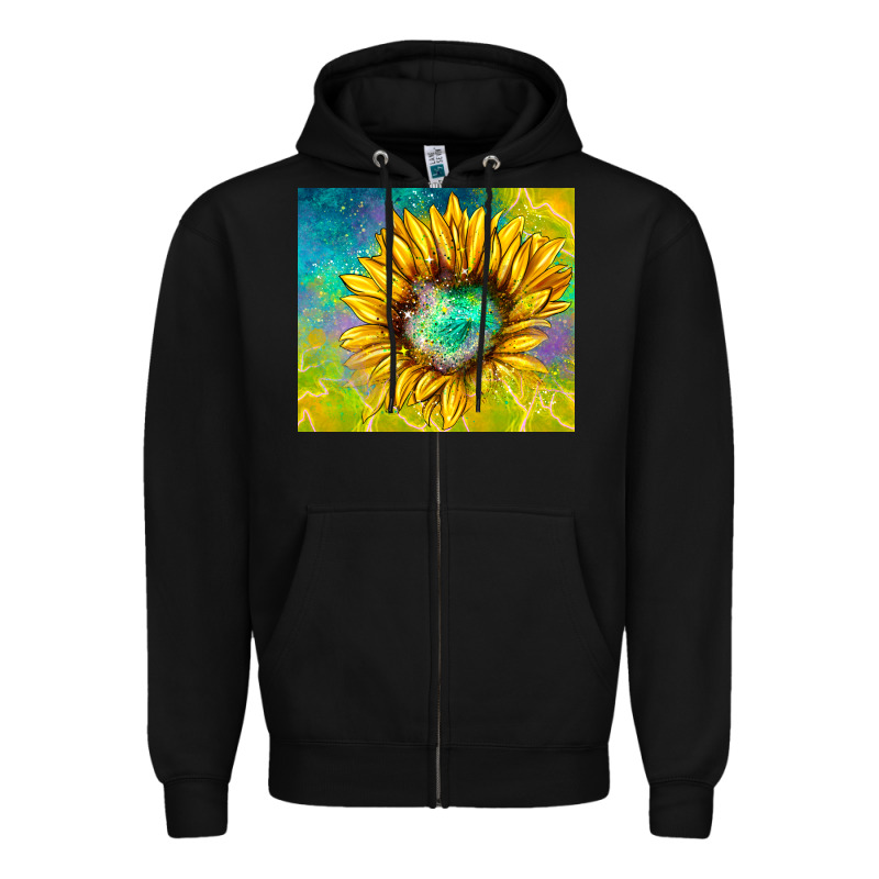 Sparkling Sunflower Zipper Hoodie by TumblerDesignByShophia | Teevron