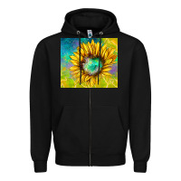 Black sparkling sunflower Zipper Hoodie - TumblerDesignByShophia