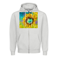 Dove Grey sparkling sunflower Zipper Hoodie - TumblerDesignByShophia