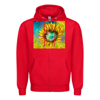 Red sparkling sunflower Zipper Hoodie - TumblerDesignByShophia