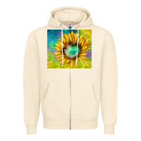 Sandshell sparkling sunflower Zipper Hoodie - TumblerDesignByShophia