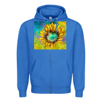 True Royal sparkling sunflower Zipper Hoodie - TumblerDesignByShophia