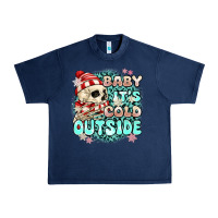Navy baby its cold outside skeleton Urban Heavy Tee - MaliasSmallBusiness