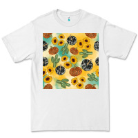 White leopard pumpkin cactus sunflower seamless Premium Tee - AdoDesignShop