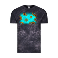 Cloud Black turquoise gemstone sunflower background Vintage Tee - JahusDesignShop