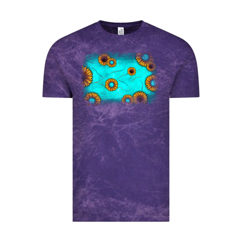 Turquoise Gemstone Sunflower Background Vintage Tee by JahusDesignShop | Teevron