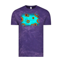 Cloud Purple turquoise gemstone sunflower background Vintage Tee - JahusDesignShop