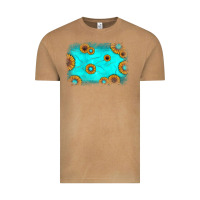 Vintage Camel turquoise gemstone sunflower background Vintage Tee - JahusDesignShop