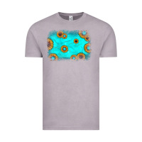 Vintage Zinc turquoise gemstone sunflower background Vintage Tee - JahusDesignShop