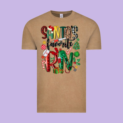 Santas Favorite Registered Nurse Vintage Tee Designed By Maliassmallbusiness