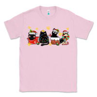Bubblegum Pink christmas cats Classic Tee - MaliasSmallBusiness