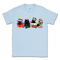 Dusty Blue christmas cats Classic Tee - MaliasSmallBusiness