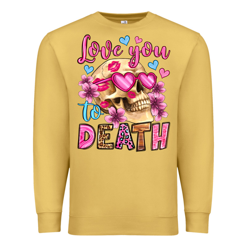Love You To Death Olivia Premium Sweatshirt by OliviaCreatesArt | Teevron