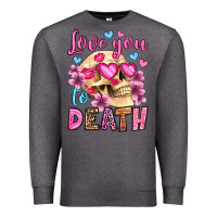 Charcoal Heather love you to death olivia Premium Sweatshirt - OliviaCreatesArt