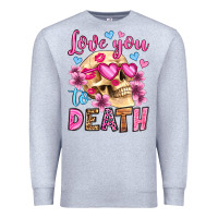 Heather Grey love you to death olivia Premium Sweatshirt - OliviaCreatesArt