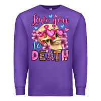 Purple love you to death olivia Premium Sweatshirt - OliviaCreatesArt
