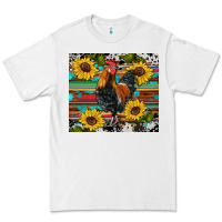 White western coop animals rooster sunflowers cowhide wooden serape glitter Premium Tee - Artiststas