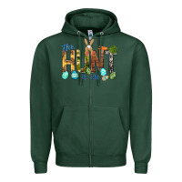 The Hunt Is On With Eggs Easter Day Zipper Hoodie | Teevron
