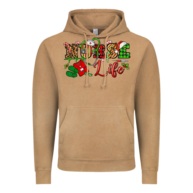 Nurse Life Christmas Vintage Hoodie by NancyCooperArtShop | Teevron