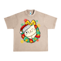French Oak Christmas wreaths cat Urban Heavy Tee - MaliasSmallBusiness
