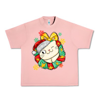 Salmon Christmas wreaths cat Urban Heavy Tee - MaliasSmallBusiness