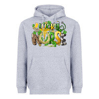 Heather Grey lucky nurse St. Patrick's Heavyweight Hoodie - HowdyJamesFarm