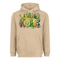 Mushroom lucky nurse St. Patrick's Heavyweight Hoodie - HowdyJamesFarm