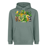 Sage lucky nurse St. Patrick's Heavyweight Hoodie - HowdyJamesFarm