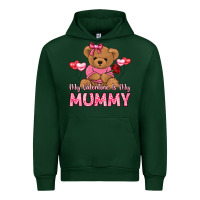 Forest Green my valentine is my mummy Urban Hoodie - LillyAllenDesigns