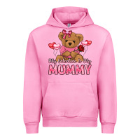 Fuchsia Pink my valentine is my mummy Urban Hoodie - LillyAllenDesigns
