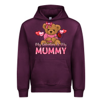 Mauve Wine my valentine is my mummy Urban Hoodie - LillyAllenDesigns