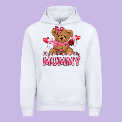 My Valentine Is My Mummy Urban Hoodie Designed By Lillyallendesigns