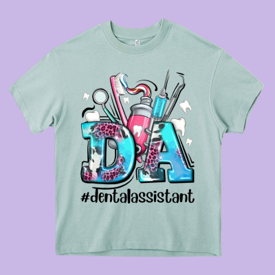 Da Dental Assistant Heavy Core Tee Designed By Adodesignshop