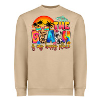Mushroom the beach is my happy place Heavyweight Sweatshirt - Artiststas