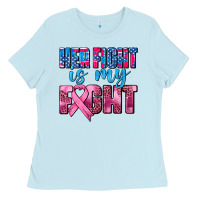 Baby Blue her fight is my fight Ladies Tee - AdoDesignShop