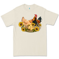 Bone western coop animals farm chicken chick rooster sunflowers Premium Tee - Artiststas