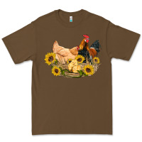 Cacao western coop animals farm chicken chick rooster sunflowers Premium Tee - Artiststas