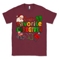 Burgundy santas favorite caregiver Classic Tee - MaliasSmallBusiness
